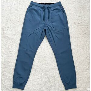 Women’s Kenneth Cole Joggers Yoga Pants Blue Activewear Drawstring Pockets Large